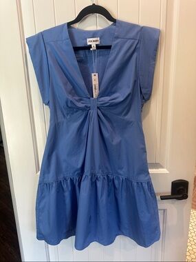 Steve Madden Periwinkle Knot-Front Mini Dress